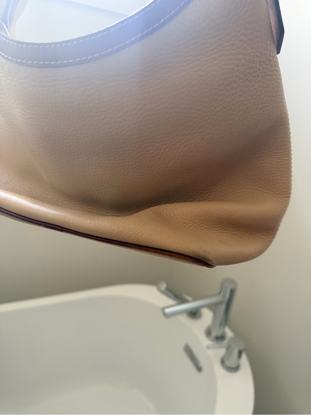 Dooney & Bourke Cream and Brown Hobo Bag - Picture 7 of 12